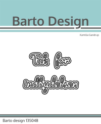 Billede: skæreskabelon Tak for indbydelsen med skygge, Barto Design Dies 