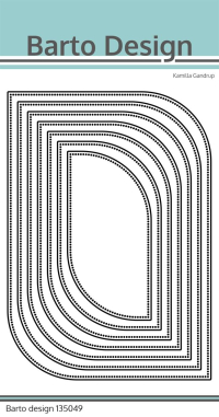 Billede: skæreskabelon baggrunddie i A6 og nedefter, 7 stk., Barto Design Dies 