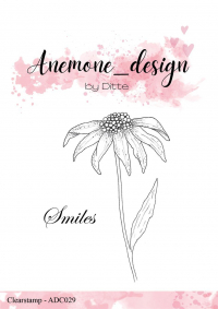 Billede: Anemone_design Clearstamp, Flowers - Smiles, ADC029, A7, førpris kr. 48,- nupris