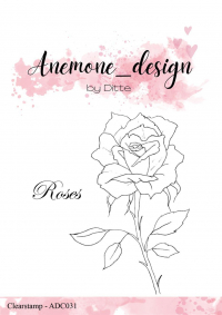 Billede: Anemone_design Clearstamp, Flowers - Roses, ADC031, A7, førpris kr. 48,- nupris