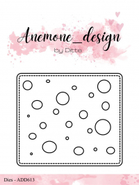 Billede: skæreskabelon ramme med huller og stitch kanten rundt, Anemone_design Dies