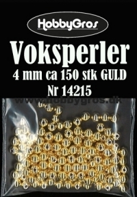 Billede: Voksperler 4 mm ca. 150 stk GULD