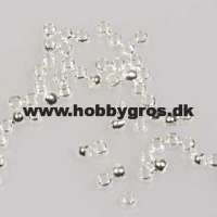 Billede: wireklemme forsølvet 2mm ca. 100 stk.