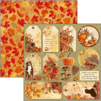 Billede: Ciao Bella Scrapbooking Sheets CBSS080, 1 dobbeltsidet ark - 30,5x30,5cm