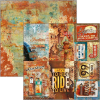 Billede: Ciao Bella Scrapbooking Sheets CBSS086, 1 dobbeltsidet ark - 30,5x30,5cm