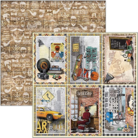 Billede: Ciao Bella Scrapbooking Sheets CBSS113, 1 dobbeltsidet ark, Hipster, 30,5x30,5cm