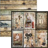 Billede: Ciao Bella Scrapbooking Sheets CBSS115, 1 dobbeltsidet ark, Modern Times, 30,5x30,5cm