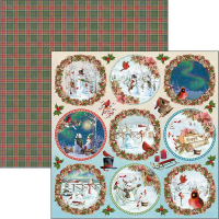 Billede: Ciao Bella Scrapbooking Sheets CBSS125, Northern Lights, 1 dobbeltsidet ark, 30,5x30,5cm