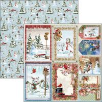 Billede: Ciao Bella Scrapbooking Sheets CBSS127, Northern Lights, 1 dobbeltsidet ark, 30,5x30,5cm