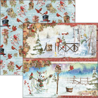 Billede: Ciao Bella Scrapbooking Sheets CBSS128, Northern Lights, 1 dobbeltsidet ark, 30,5x30,5cm