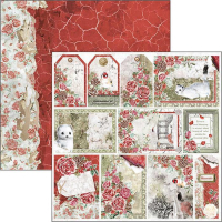 Billede: Ciao Bella Scrapbooking Sheets CBSS131, Frozen Roses, 1 dobbeltsidet ark, 30,5x30,5cm