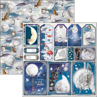 Billede: Ciao Bella Scrapbooking Sheets CBSS134, Moon & Me, 1 dobbeltsidet ark - 30,5x30,5cm