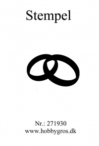 Billede: Acrylstempel Ringe 25x40mm, førpris kr. 20,00, nupris