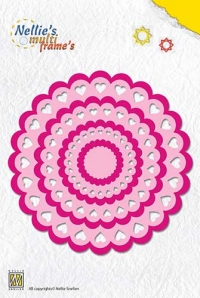 Billede: skæreskabelon Nellie Snellen Multiframe “Rosette Hearts