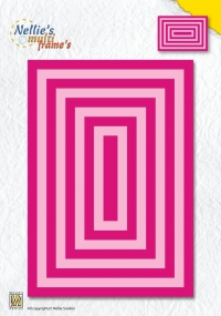 Billede: skæreskabelon ekstra store rektangler med lige hjørner, NELLIE SNELLEN MULTIFRAME “XL Die Rectangle Straight Corners” MFD120, 105x150mm