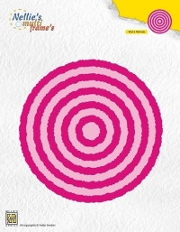 Billede: skæreskabelon NELLIE SNELLEN MULTIFRAME “Photo Frames – Circles” MFD123, 124x124mm, 10 dies