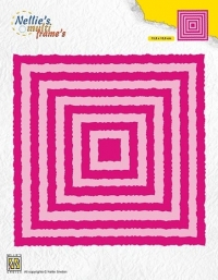 Billede: skæreskabelon NELLIE SNELLEN MULTIFRAME “Photo Frames – Squares” MFD124, 138x138mm, 11 dies
