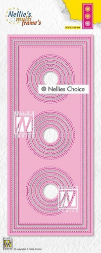 Billede: skæreskabelon slimcard (M65), NELLIE SNELLEN MULTIFRAME “Slim Lines - Circles