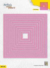 Billede: skæreskabelon firkant med dobbelt stitch, NELLIE SNELLEN MULTIFRAME “Double Stitchlines: Square
