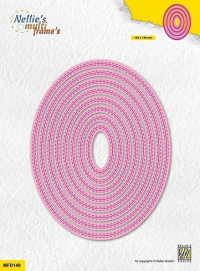 Billede: skæreskabelon oval med dobbelt stitch, NELLIE SNELLEN MULTIFRAME “Double Stitchlines: Oval