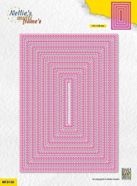 Billede: skæreskabelon rektangel med dobbelt stitch, NELLIE SNELLEN MULTIFRAME “Double Stitchlines: Rectangle