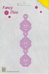 Billede: skære/prægeskabelon click flower, FD009, fancy dies, nellie snellen