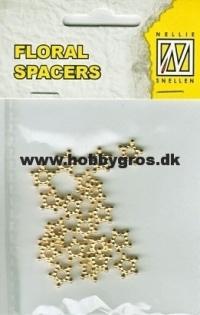 Billede: nellie snellens floral spacers 20 stk. guld, FLP-SP 010