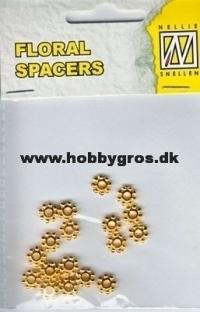 Billede: nellie snellens floral spacers 20 stk. guld, FLP-SP 011