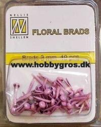 Billede: nellie snellens glitter brads, ca. 40 stk. pink, gb003