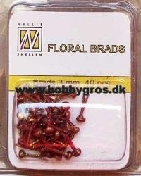 Billede: nellie snellens glitter brads, ca. 40 stk. red, gb006