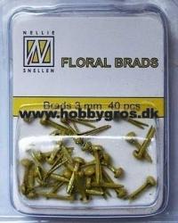 Billede: nellie snellens glitter brads, ca. 40 stk. yellow, gb009