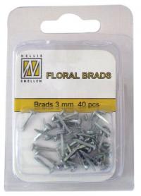 Billede: nellie snellens glitter brads, ca. 40 stk. silver, gb011