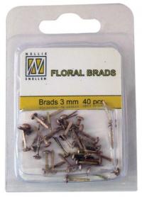 Billede: nellie snellens glitter brads, ca. 40 stk. gold, gb012