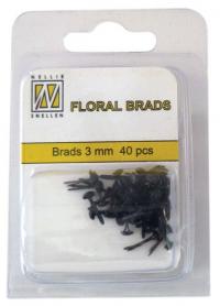 Billede: nellie snellens glitter brads, ca. 40 stk. black/black, gb013