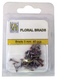 Billede: nellie snellens glitter brads, ca. 40 stk. dark brown, gb014