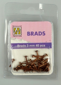 Billede: Nellie Snellen Brads 3mm 40 stk kobber, FLP-BR-04