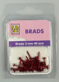 Billede: Nellie Snellen Brads 3mm 40 stk julerød,  FLP-BR-05