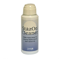Billede: StazOn Cleaner 56ml kan kun bruges på gummistempler, ikke på acryl/silikonestempler