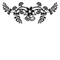 Billede: NS Embossingfolder EFE013 130x130mm, juleklokker i grene, førpris kr. 35,00, nupris