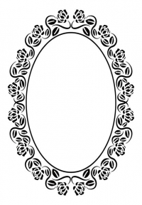 Billede: Nellie Snellen Embossingfolder EFE021, oval ramme, 110x160mm