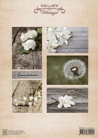 Billede: Nellie Snellen Vintage Ark “NEVI060?, sarte blomster