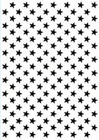 Billede: NS Hobby Solution EMBOSSINGFOLDER “HSF008″, stjerner, 105x150mm, førpris kr. 28,- nupris