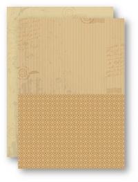 Billede: 1 ark dobbeltsidet basispapir NEVA004, Brown-Strips, nellie snellen
