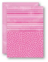Billede: 1 ark dobbeltsidet basispapir NEVA010, Pink-Flowers, nellie snellen