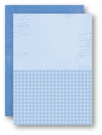 Billede: 1 ark dobbeltsidet basispapir NEVA014, Blue-Strips, nellie snellen