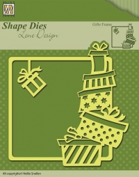 Billede: skæreskabelon NS Lene Design Shape Die “Gifts Frame