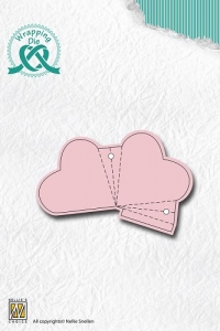 Billede: skære/prægeskabelon æske, NS Wrapping Dies Gift Box “Heart