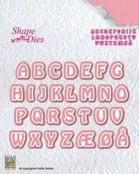 Billede: skæreskabelon dansk alfabet, NS Shape Die “Alphabet-3