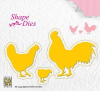 Billede: skæreskabelon Nellie Snellen SHAPE DIE “Chicken Family