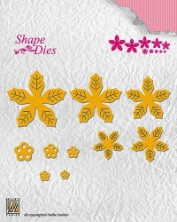 Billede: skæreskabelon julestjerne, NELLIE SNELLEN SHAPE DIE “Christmas Rose” SD138, 39x41mm